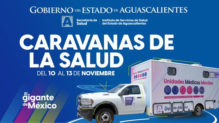 Caravanas de la Salud visitan comunidades de Aguascalientes del 10 al 13 de noviembre