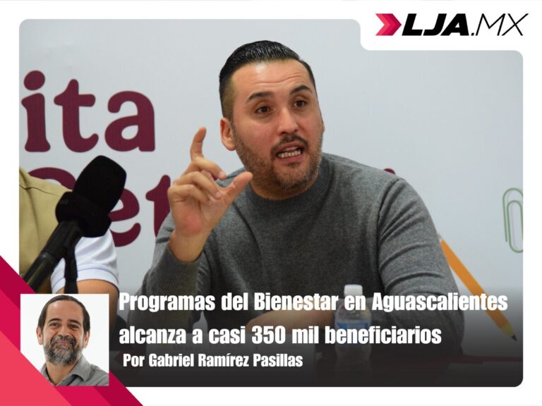 Programas del Bienestar en Aguascalientes alcanza a casi 350 mil beneficiarios