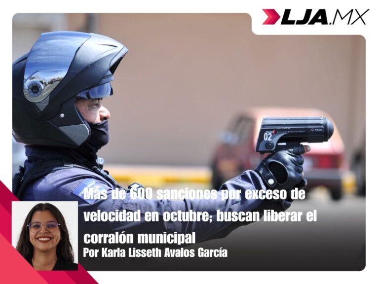 Más de 600 sanciones por exceso de velocidad en octubre; buscan liberar el corralón municipal