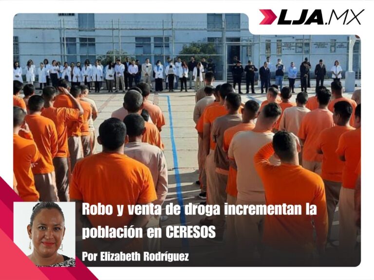 Robo y venta de droga incrementan la población en CERESOS