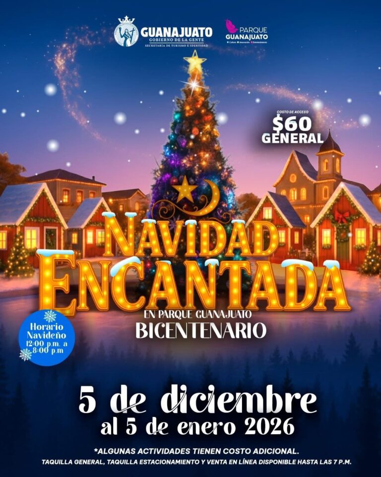 Llega una Navidad Encantada al Parque Guanajuato, la experiencia luminosa más grande del estado