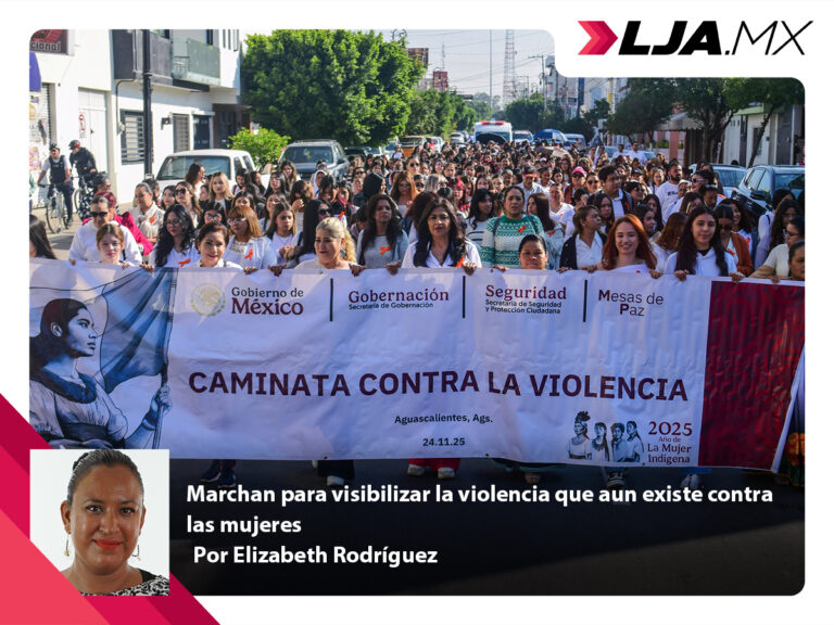 Marchan para visibilizar la violencia que aun existe contra las mujeres en Aguascalientes