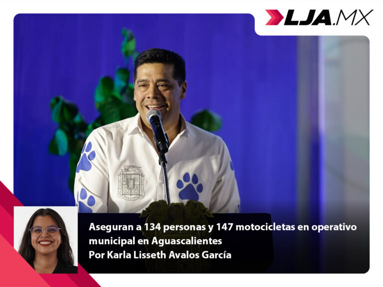 Aseguran a 134 personas y 147 motocicletas en operativo municipal en Aguascalientes