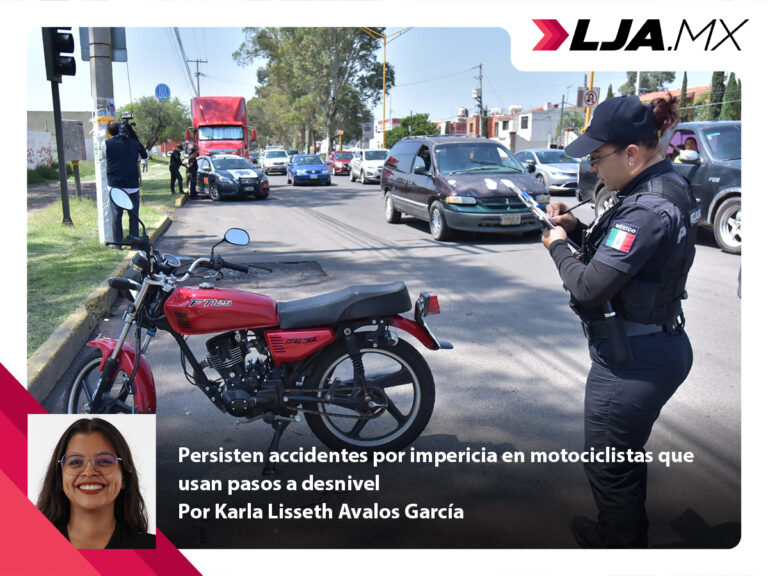 Persisten accidentes por impericia en motociclistas que usan pasos a desnivel en Aguascalientes