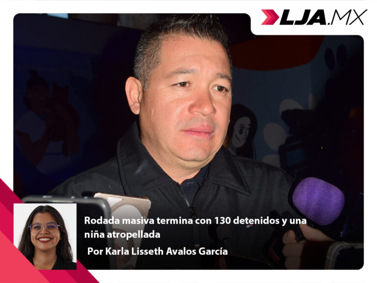 Rodada masiva termina con 130 detenidos y una niña atropellada en Aguascalientes