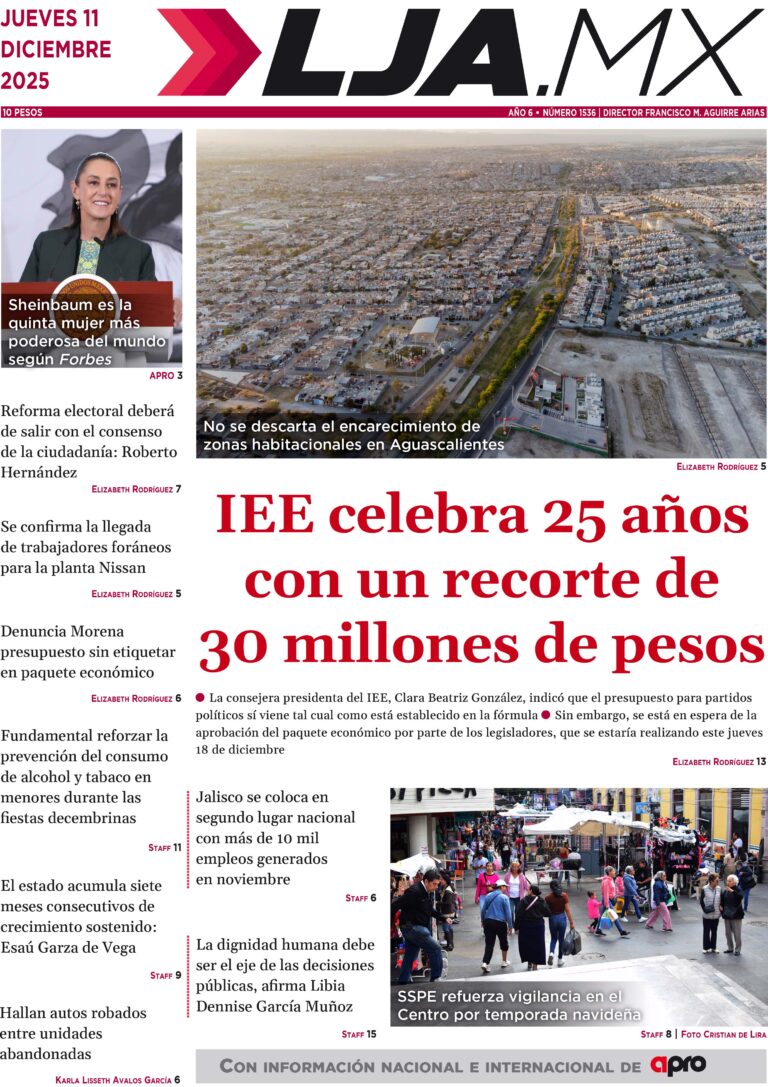 IEE celebra 25 años con un recorte de 30 millones de pesos y más en LJA.MX, edición 11/12/2025