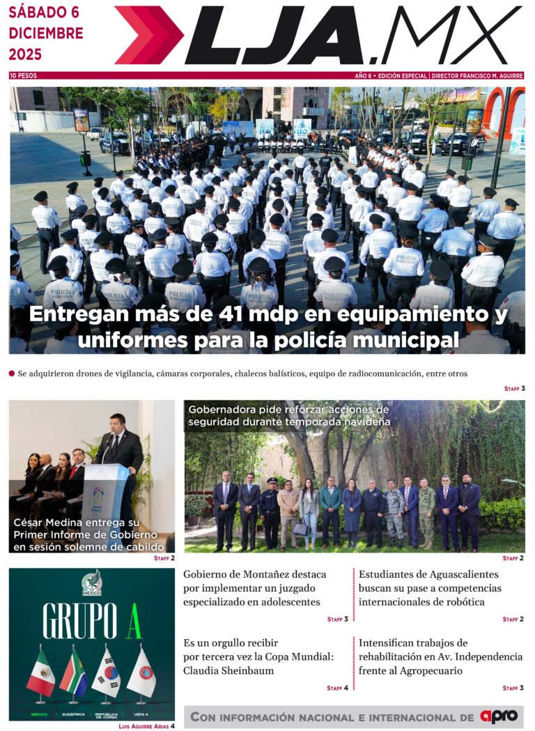 Entregan más de 41 mdp en equipamiento y  uniformes para la policía municipal y más en LJA.MX, edición 6/12/2025