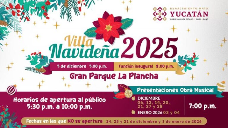 Gobierno de Yucatán invita a disfrutar la Villa Navideña 2025