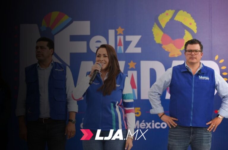 La gobernadora Teresa Jiménez compartió alegría y regalos navideños con familias de Calvillo y Aguascalientes