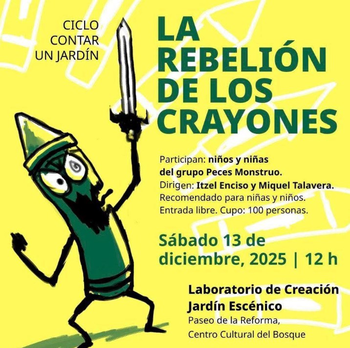 Infancias protagonizan La Rebelión de los Crayones en el Jardín Escénico