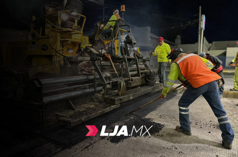 Intensifican trabajos de rehabilitación en Av. Independencia frente al Agropecuario en Aguascalientes