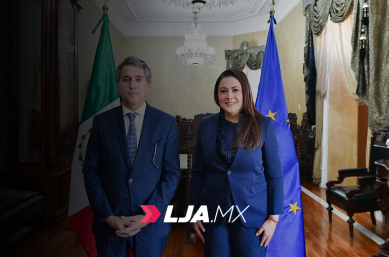 La gobernadora de Aguascalientes Teresa Jiménez se reúne con embajador de la Unión Europea