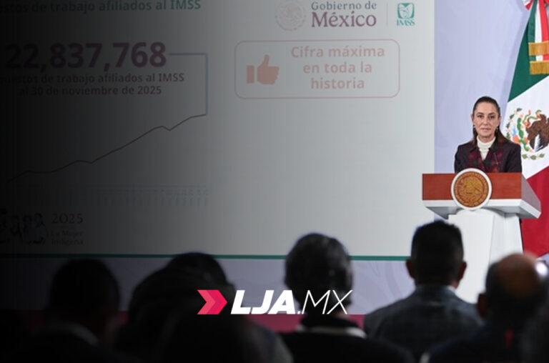Empleo afiliado al IMSS registra nuevo récord histórico con 22 millones 837 mil 768 puestos de trabajo al 30 de noviembre de 2025