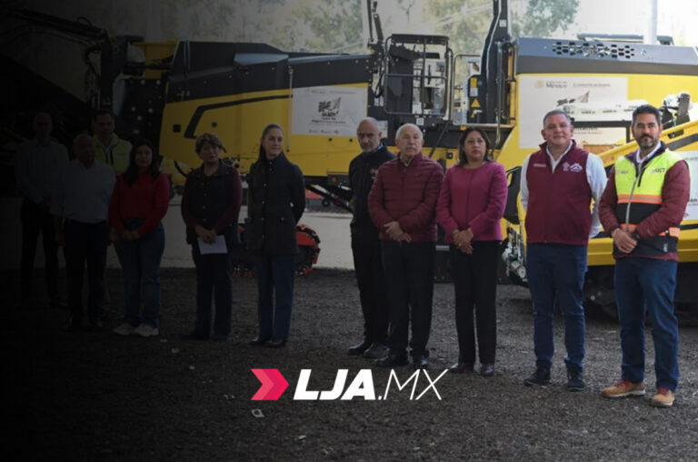 Presidenta cumple meta de entrega de trenes de pavimentación a 10 municipios del Estado de México