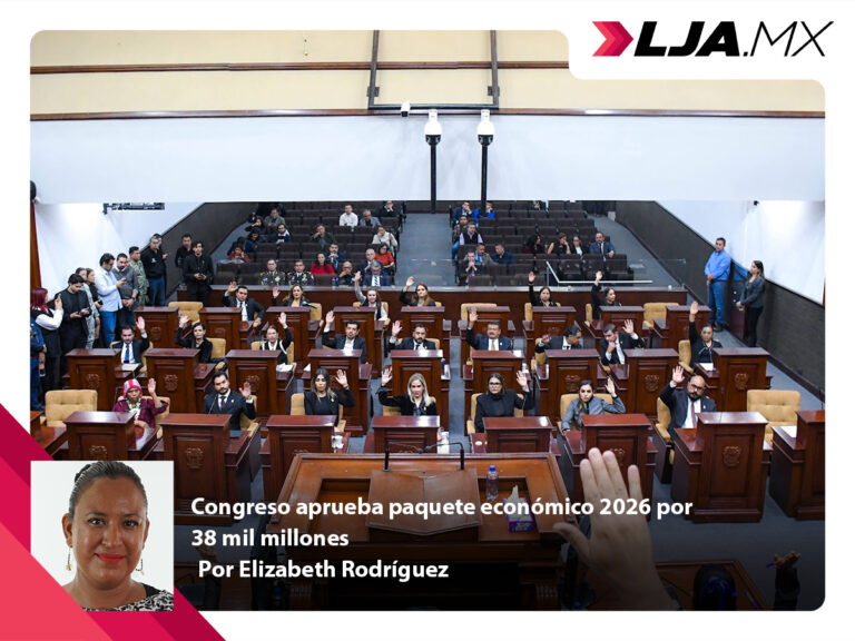 Congreso de Aguascalientes aprueba paquete económico 2026 por 38 mil millones