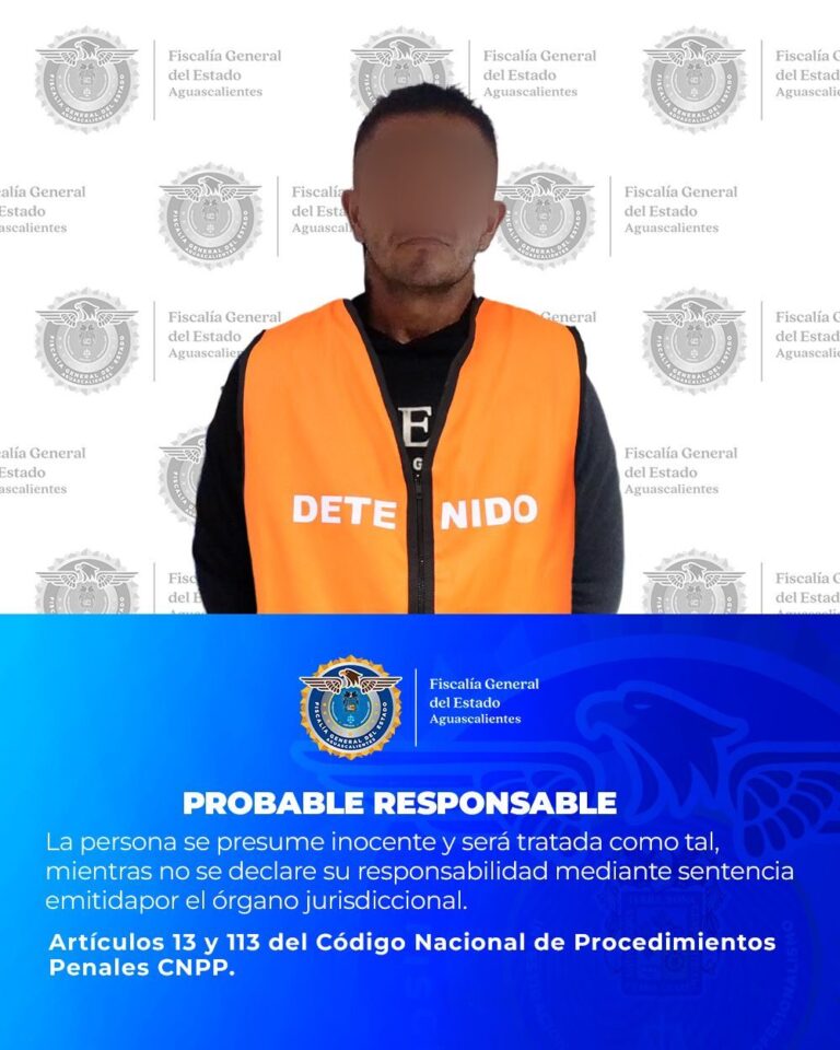 Fiscalía estatal obtiene vinculación a proceso por homicidio en Aguascalientes