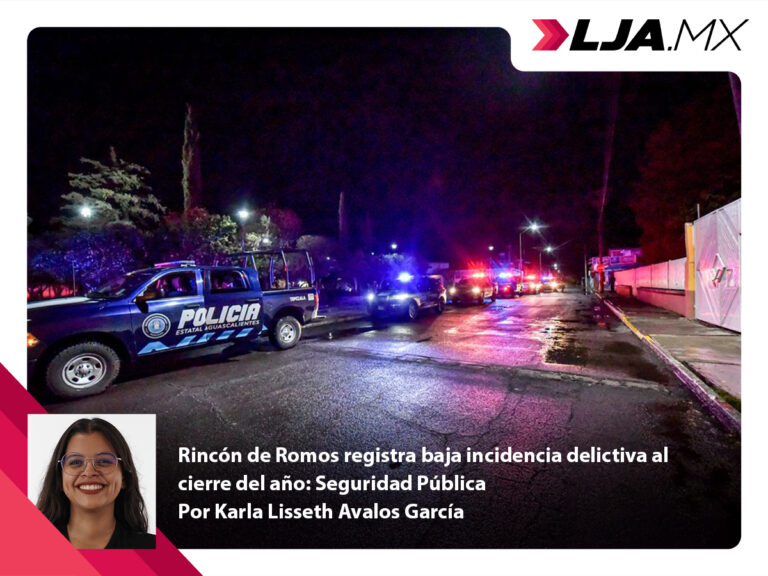 Rincón de Romos registra baja incidencia delictiva al cierre del año: Seguridad Pública