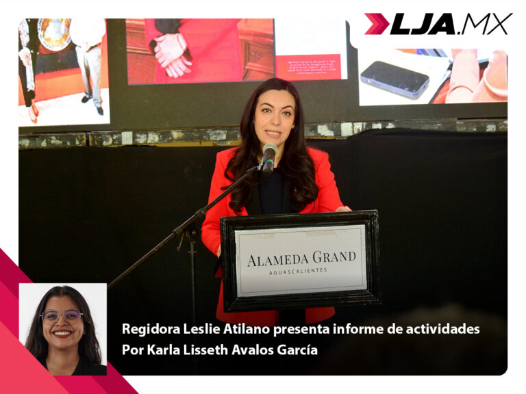Regidora Leslie Atilano presenta informe de actividades