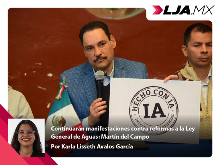 Continuarán manifestaciones contra reformas a la Ley General de Aguas: Martín del Campo