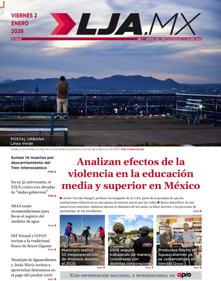 Analizan efectos de la violencia en la educación media y superior en México y más en LJA.MX, edición 02/01/2026