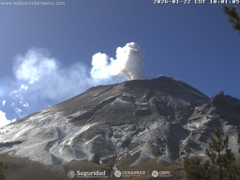 Morelos, Reporte monitoreo del volcán Popocatépetl