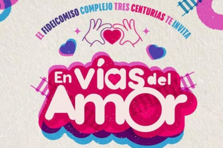 Vías del Amor ilumina el Complejo Tres Centurias en Aguascalientes