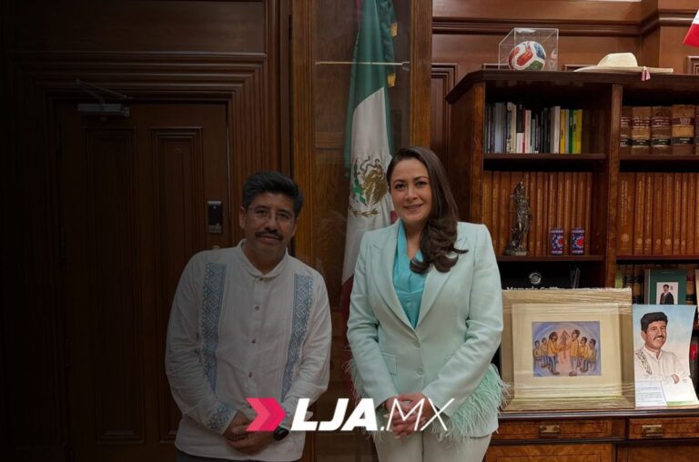 Gobernadora de Aguascalientes Teresa Jiménez se reúne con Hugo Aguilar Ortiz, ministro presidente de la SCJN