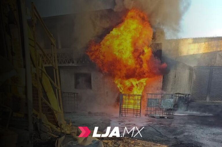 Incendio en bodega huachicolera deja heridos y severos daños en La Piedad, Michoacán