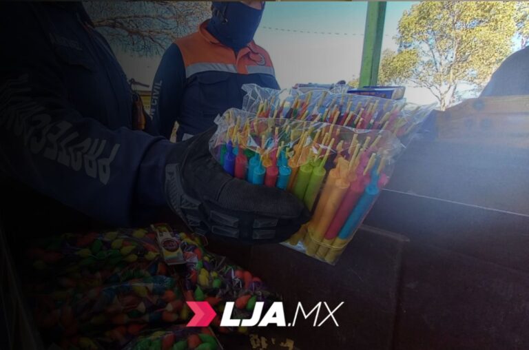 Protección Civil quema pirotecnia asegurada en Aguascalientes
