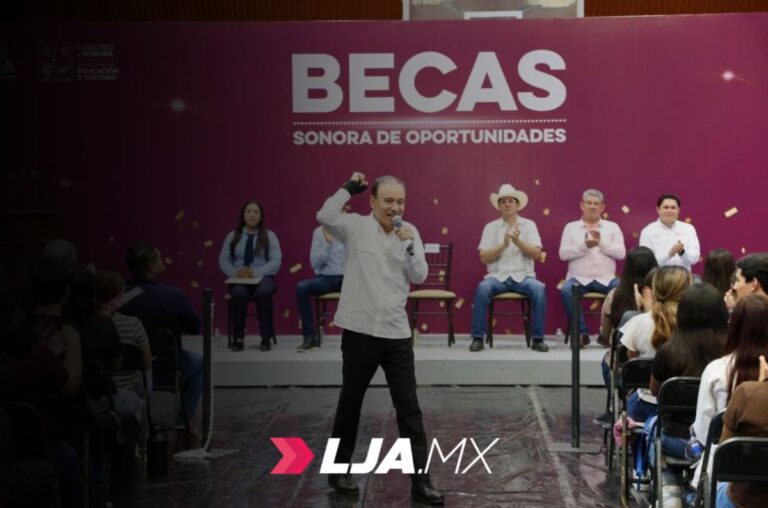 Más de medio millón de estudiantes recibirán una beca en Sonora: Durazo