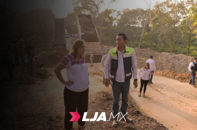 Obra por obra y en territorio, Rocío Nahle verifica la calidad de carreteras