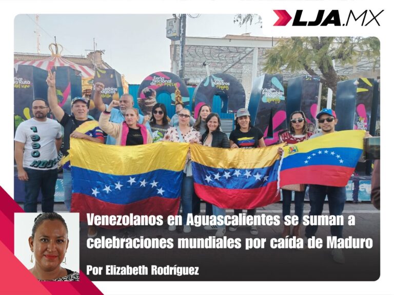 Venezolanos en Aguascalientes se suman a celebraciones mundiales por caída de Maduro