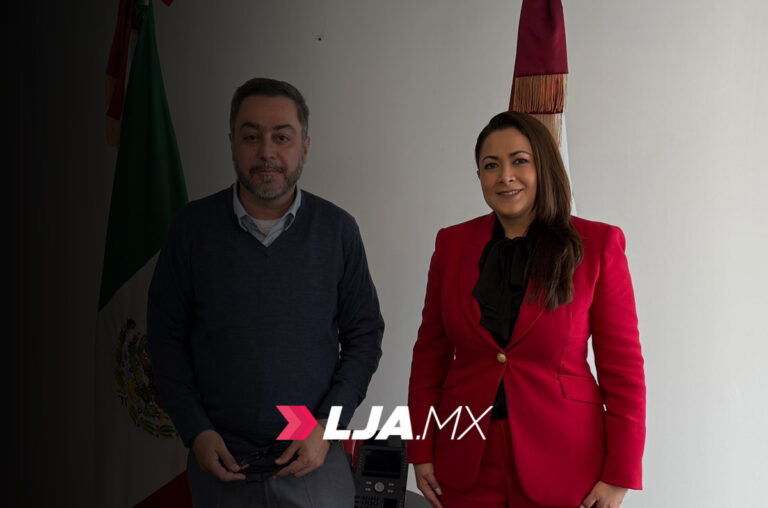 La gobernadora de Aguascalientes Teresa Jiménez se reúne con Vidal Llerenas, subsecretario de Industria y Comercio