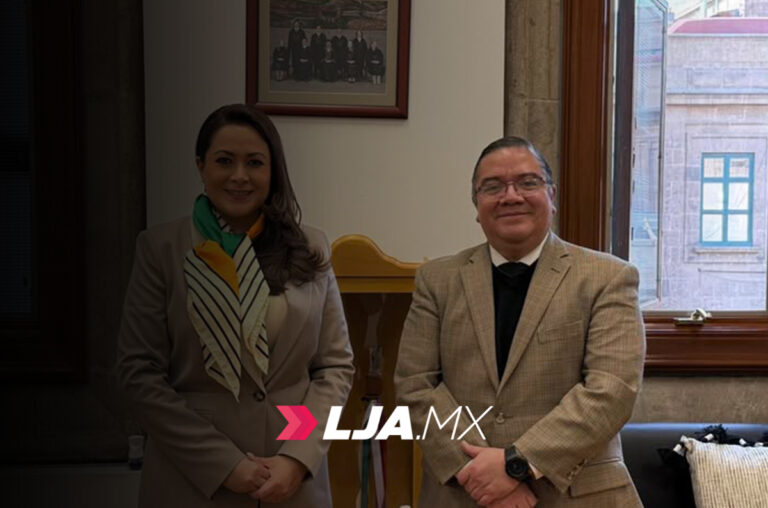 La gobernadora de Aguascalientes Teresa Jiménez se reúne con el ministro de la SCJN, Irving Espinosa