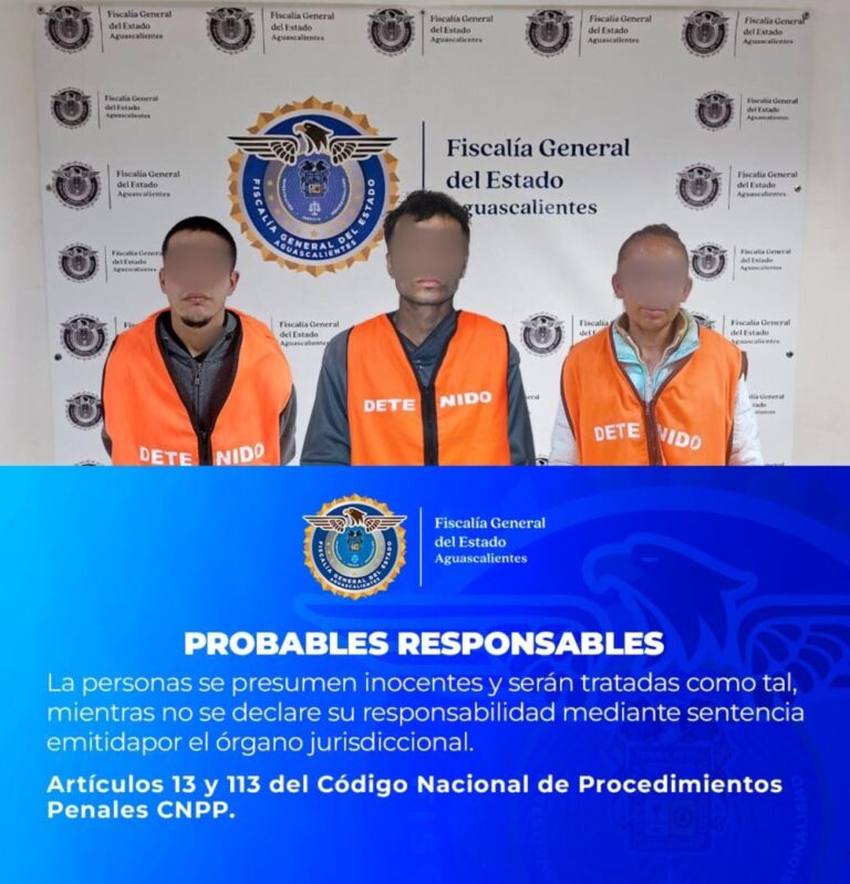 Fiscalía estatal desmantela banda dedicada al robo en Aguascalientes