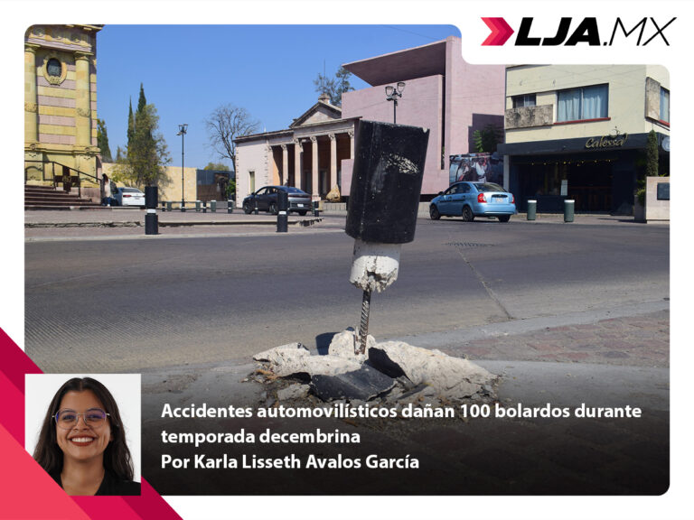 Accidentes automovilísticos dañan 100 bolardos durante temporada decembrina