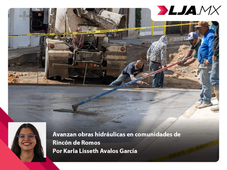 Avanzan obras hidráulicas en comunidades de Rincón de Romos