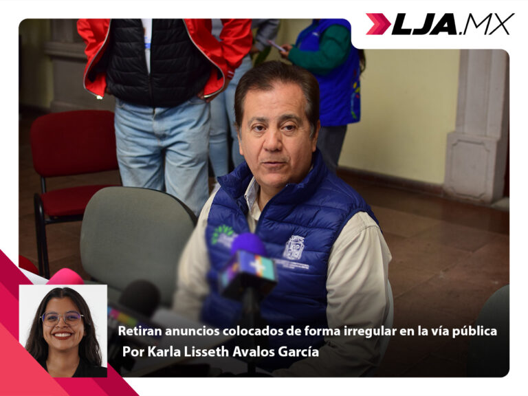 Retiran anuncios colocados de forma irregular en la vía pública en Aguascalientes