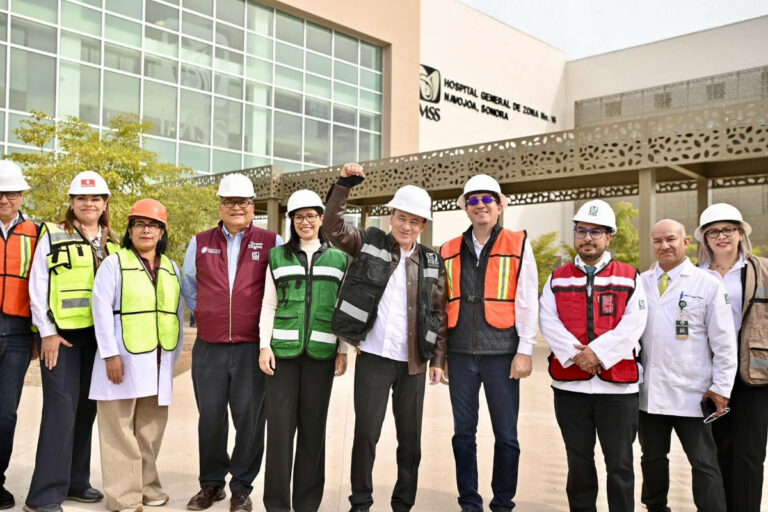 Supervisa Durazo hospital del IMSS en Navojoa con 96% de avance en Sonora