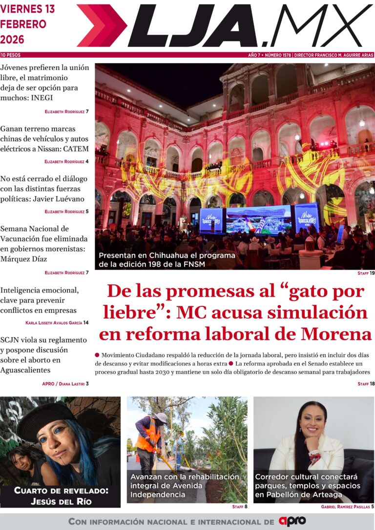 De las promesas al “gato por liebre”: MC acusa simulación en reforma laboral de Morena y más en LJA.MX, edición 13/2/2026