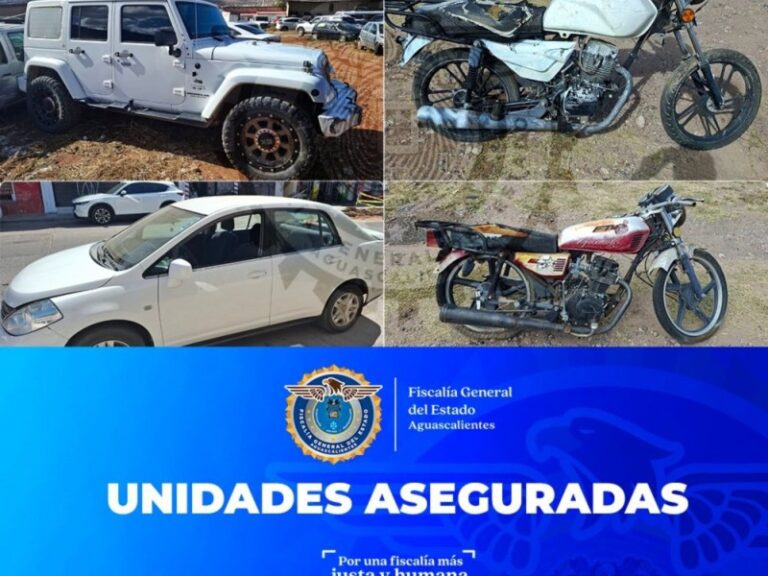 FGEA realiza acciones contundentes contra el robo de vehículos en Aguascalientes