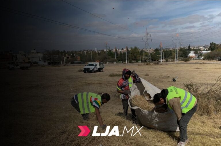 Municipio de Aguascalientes realiza limpieza en el fraccionamiento Morelos