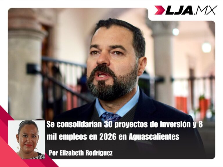 Se consolidarían 30 proyectos de inversión y 8 mil empleos en 2026 en Aguascalientes