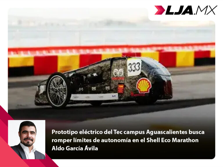 Prototipo eléctrico del Tec campus Aguascalientes busca romper límites de autonomía en el Shell Eco Marathon