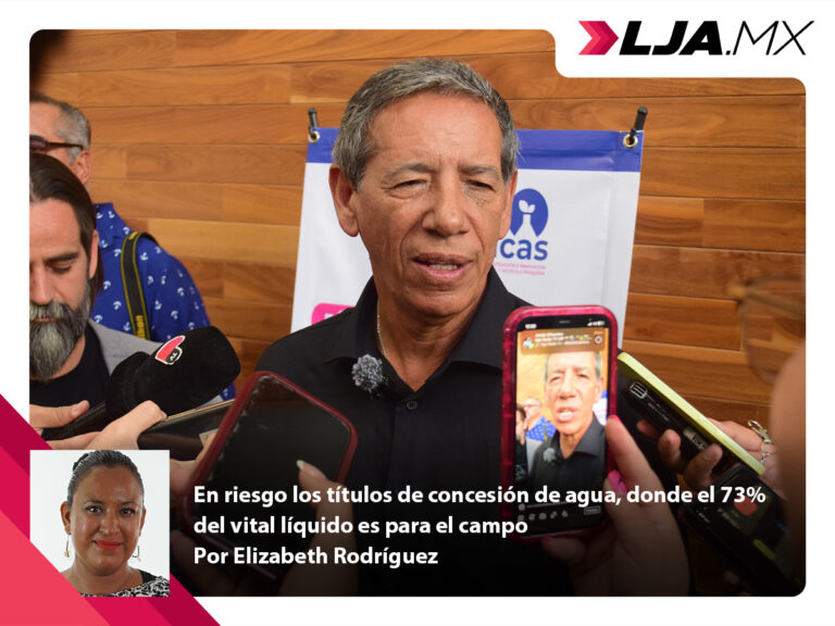 En riesgo los títulos de concesión de agua, donde el 73% del vital líquido es para el campo
