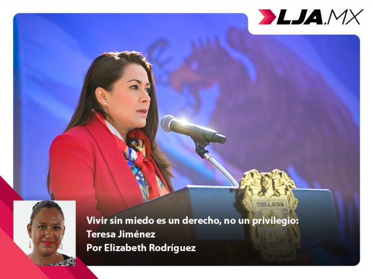 Vivir sin miedo es un derecho, no un privilegio: Teresa Jiménez