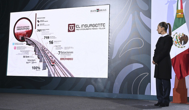 Sheinbaum inaugura tramo Santa Fe-Observatorio del Tren “El Insurgente”