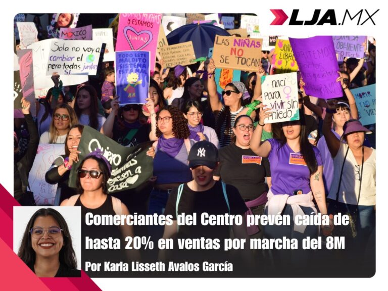 Comerciantes del Centro prevén caída de hasta 20% en ventas por marcha del 8M